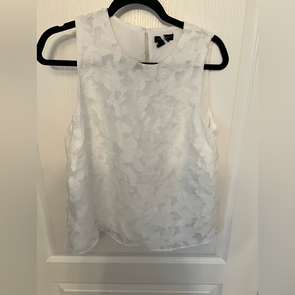 Halogen White Textured Women's Blouse
